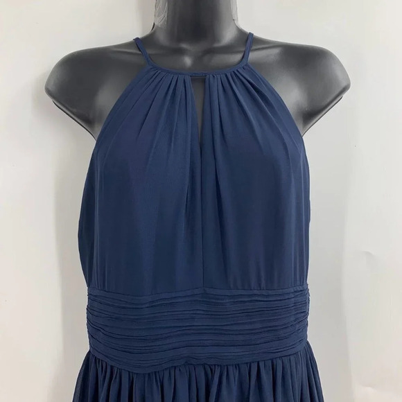 Levkoff Woman's A-line Floor-Length Chiffon Formal Bridesmaid Dress Size 4 - Picture 3 of 13